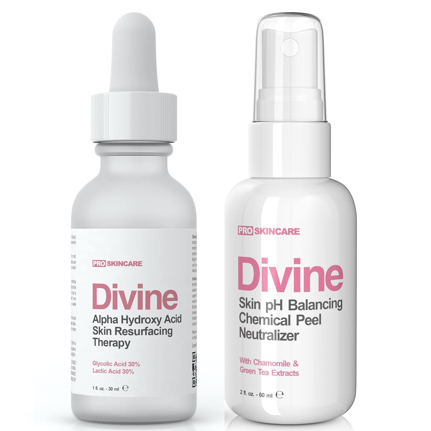 Aging Skin Care Set Glycolic Acid Peel 60 & Neutralizer Spray This