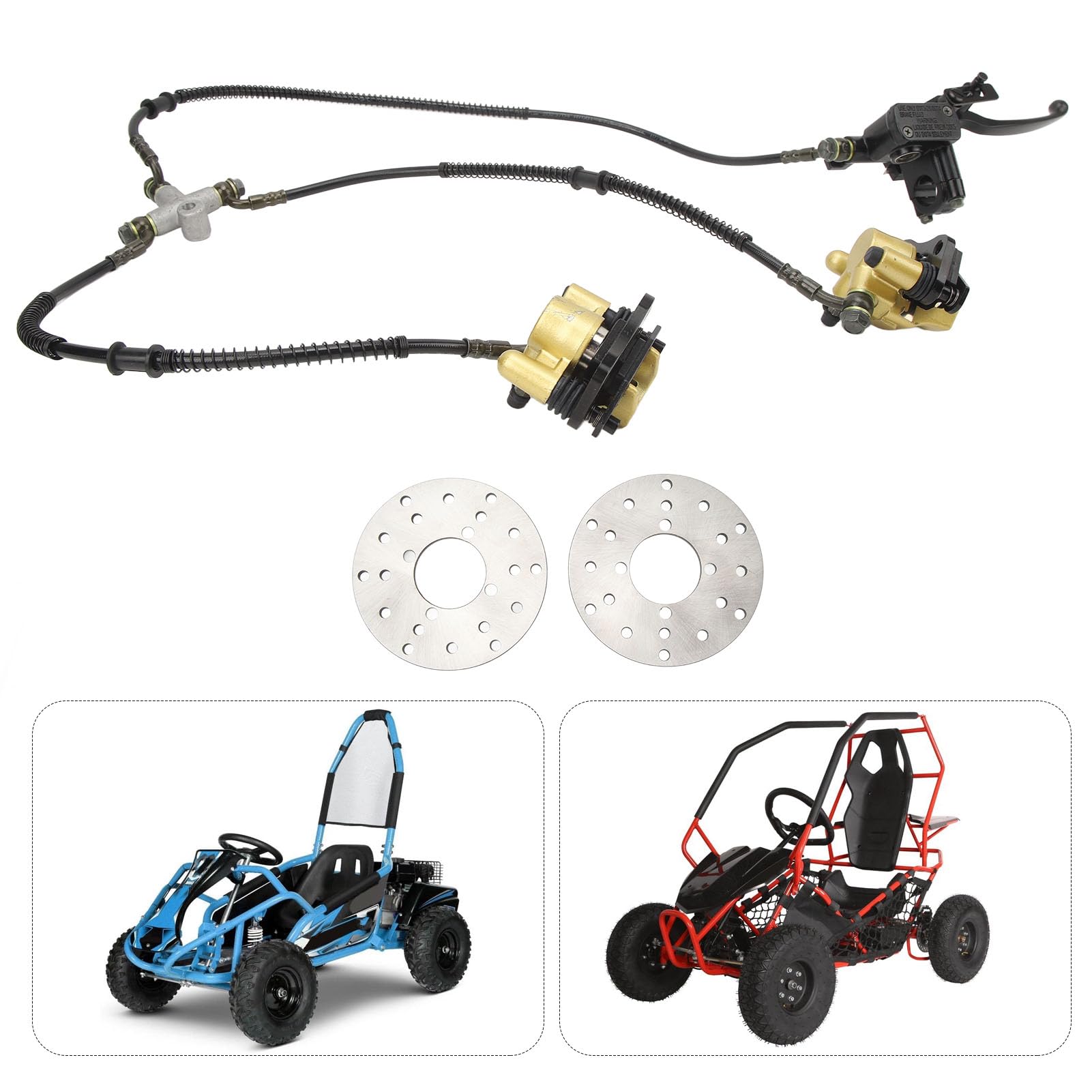 Hamulec przedni Twin Calipers Tarcze hamulcowe tarczowe do rowerów terenowych Quad Atv Go Kart