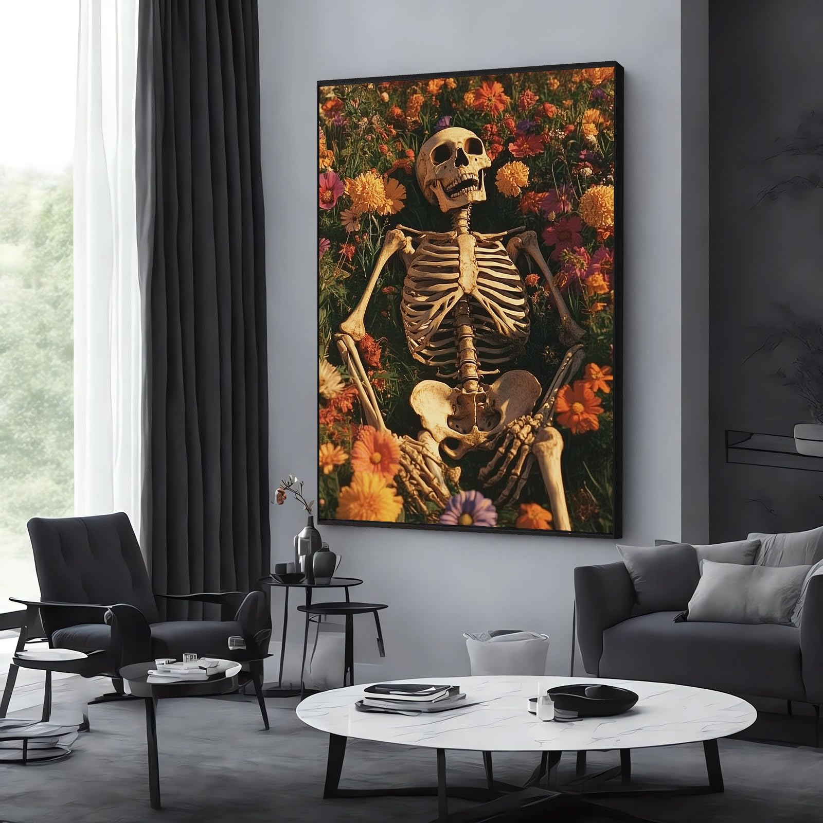 Amazon.com: Skull Canvas Wall Art, Skull Wall Decor, Skull Art