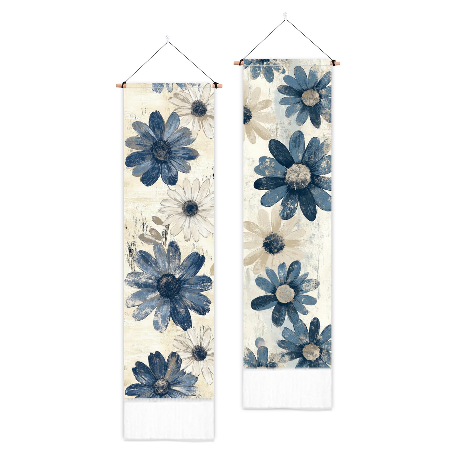 PLIGREAT 2 Pack Bohemia Sunrise Arazzo Appeso a parete astratto con nappe Decorazione murale verticale della natura per soggiorno Camera da letto