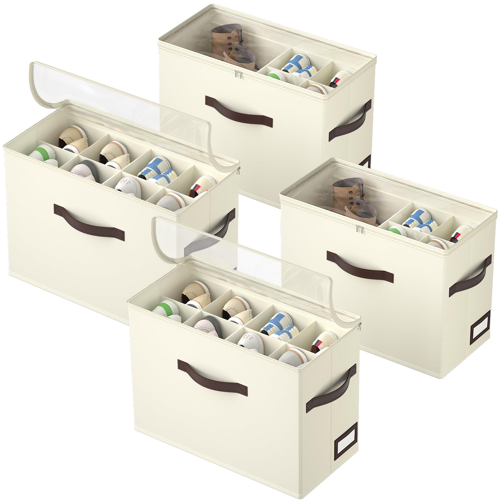 Amazon.com: OIAHOMY 4 Pack Shoe Organizer for Closet, Foldable