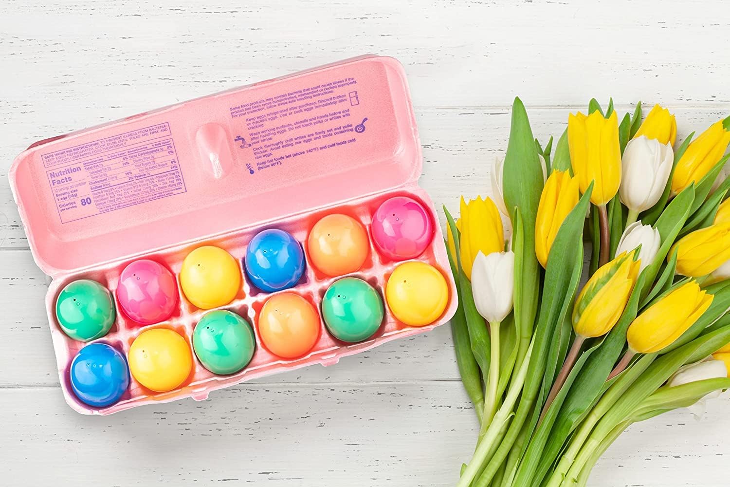 MAXYGIFT 2.25" Empty Multi-color Surprise Plastic Easter Eggs for Filling Hunt Easter Basket Bulk (Pack of 100)