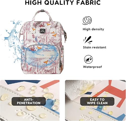 Miniatura 5 de Bolsa de pañales impermeable de gran capacidad Mochila para cambiar pañales Bolsa multifuncional para mamá con correas para cochecito, Azul oscuro,