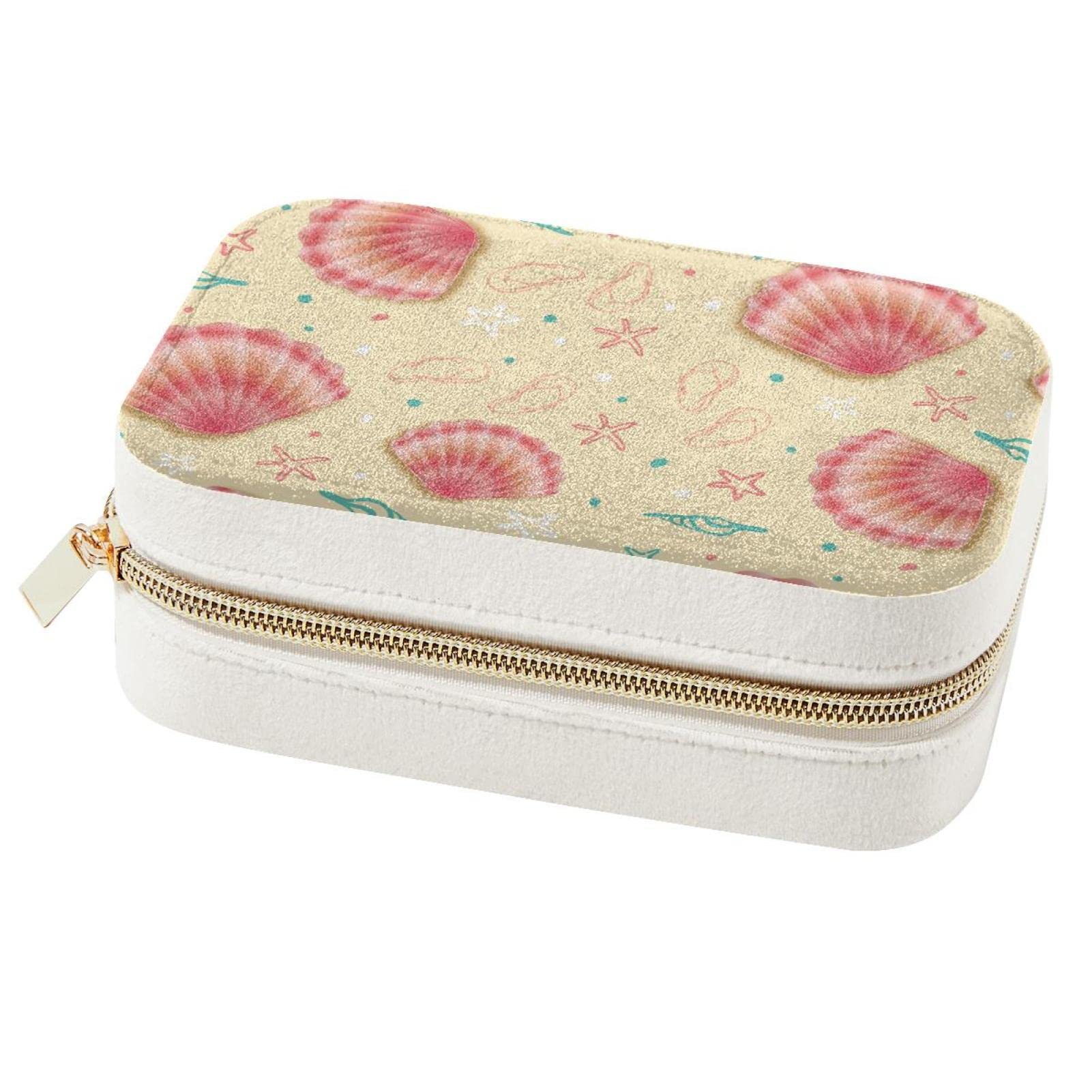 Boîte à bijoux de voyage coquillage rose pour ne plus jamais emmêler vos colliers en route