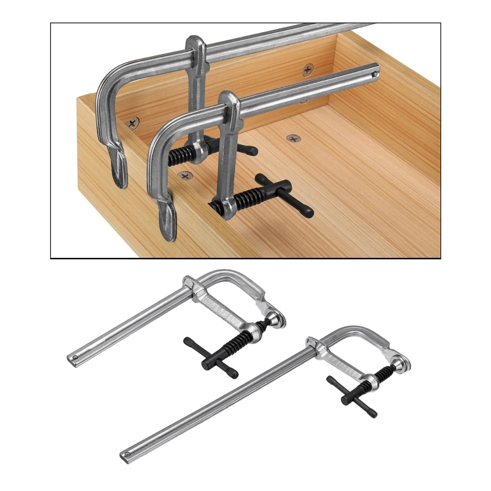 Sargento para Cajones Abrazaderas Tipo F de Acero con Alto Contenido de Carbono for carpintería, Material metálico Resistente, Abrazadera de Madera, Tipo F(200x90cm)