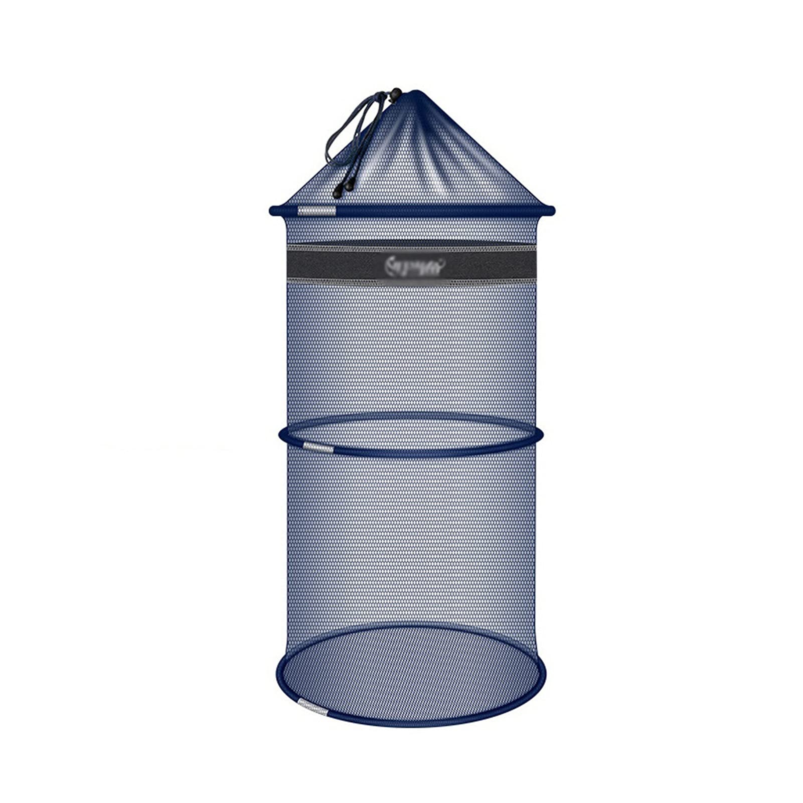 Liudan Fischkescher Tragbarer Angeleimer Schnell trocken Kleine Mesh Aufbewahrungstasche Strand Kämpfe Krabbe Hummer Anti-Jump Net Pocket Fish Shrimp Korb Fischnetz