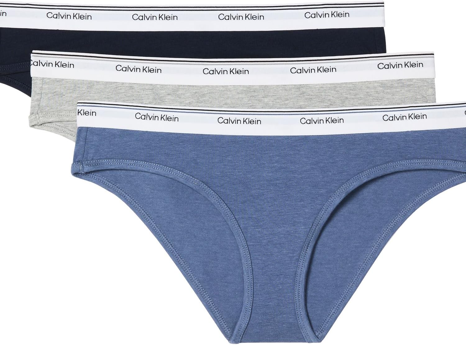 Calvin Klein womens Balance Cotton Stretch Bikini Panties, 3 Pack
