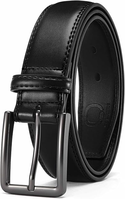CHAOREN Ceintures en cuir pour hommes - 1 Ceintures de 3/8" Hommes - Cadeau précieux pour le travail Jeans occasionnels d'affaires