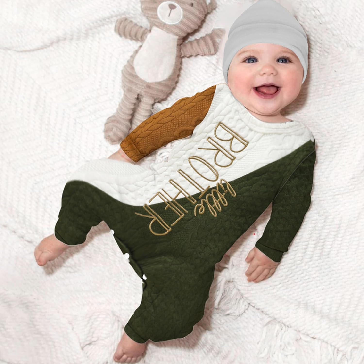 Newborn Baby Boy Romper Long Sleeve Outfits Jumpsuit Clothes Bodysuit One-Piece Romper - Image 2