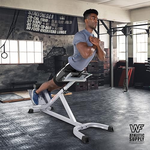 Miniatura 6 de CAPHAUS 45 Degree Roman Chair Glutes Hamstring Workout Equipment for Muscle Strength Training Fitness, with Dip Station, Adjustable Hyperextension