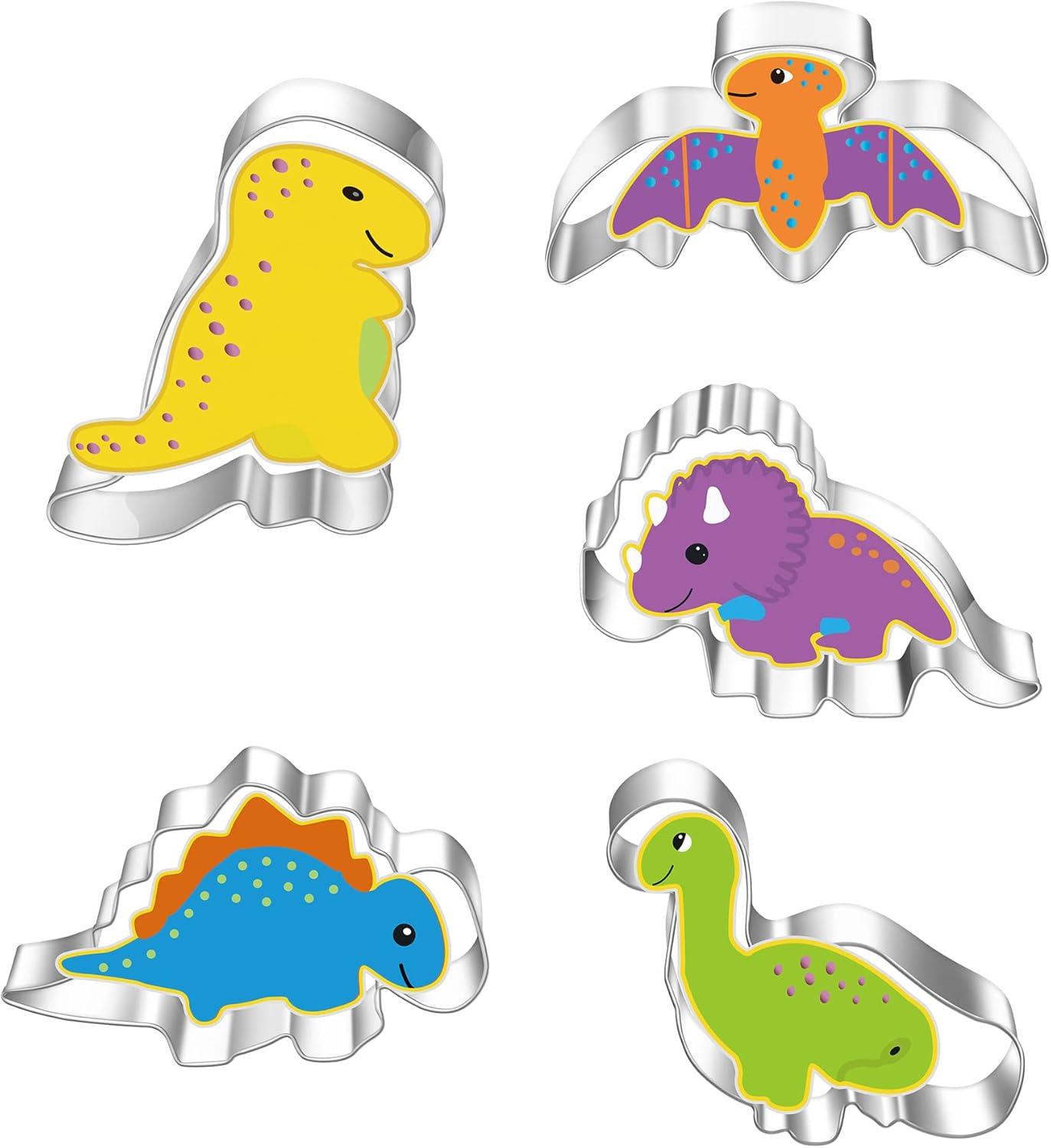 Dinosaur Cookie Cutter Set Trex + Triceratops