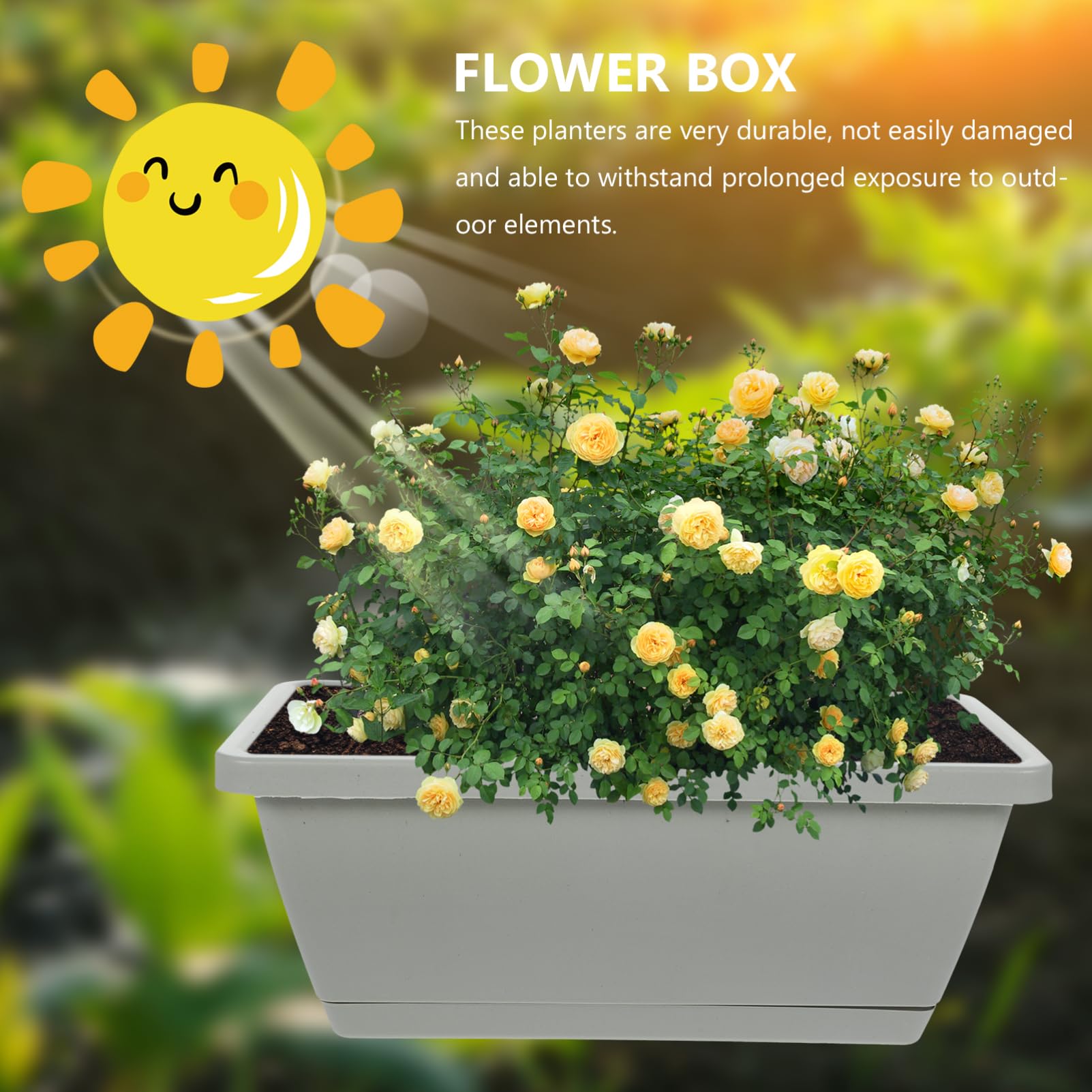 4 Stück Kunststoff Blumentopf Rechteckig Grau Kleiner Bonsai Pflanztopf Mit Abtropfschale Pflanzkübel Für Balkon Und Garten Wetterbeständig Und Langlebig