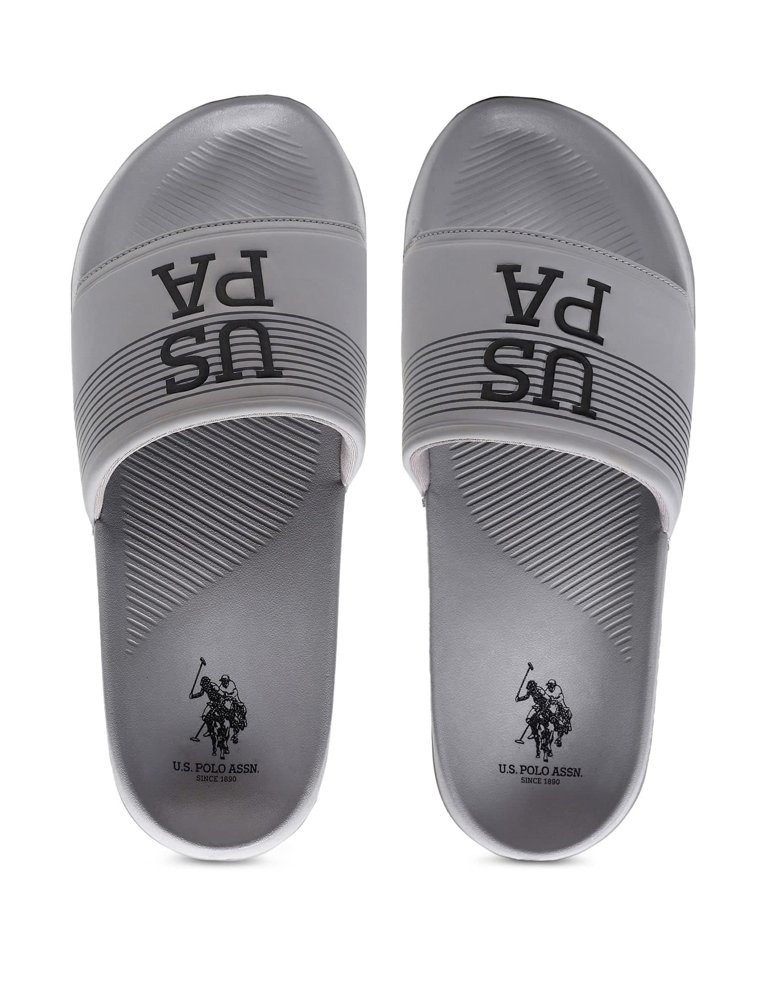 U.S. Polo Assn. BEESLEY 4.0 Grey Sliders UK 8 (2FD22309G07) (B0B1QFZ3SJ) Amazon Price History, Amazon Price Tracker