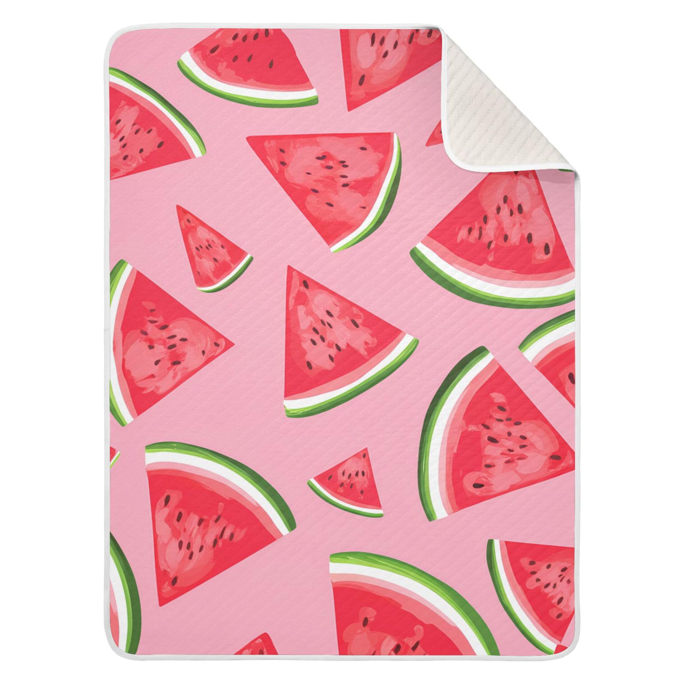 Burbuja Watermelon Slices Baby Blanket for Boys Girls, Nursery Soft Warm Swaddling Receiving Baby Blankets, 30x40 in Toddler Blanket