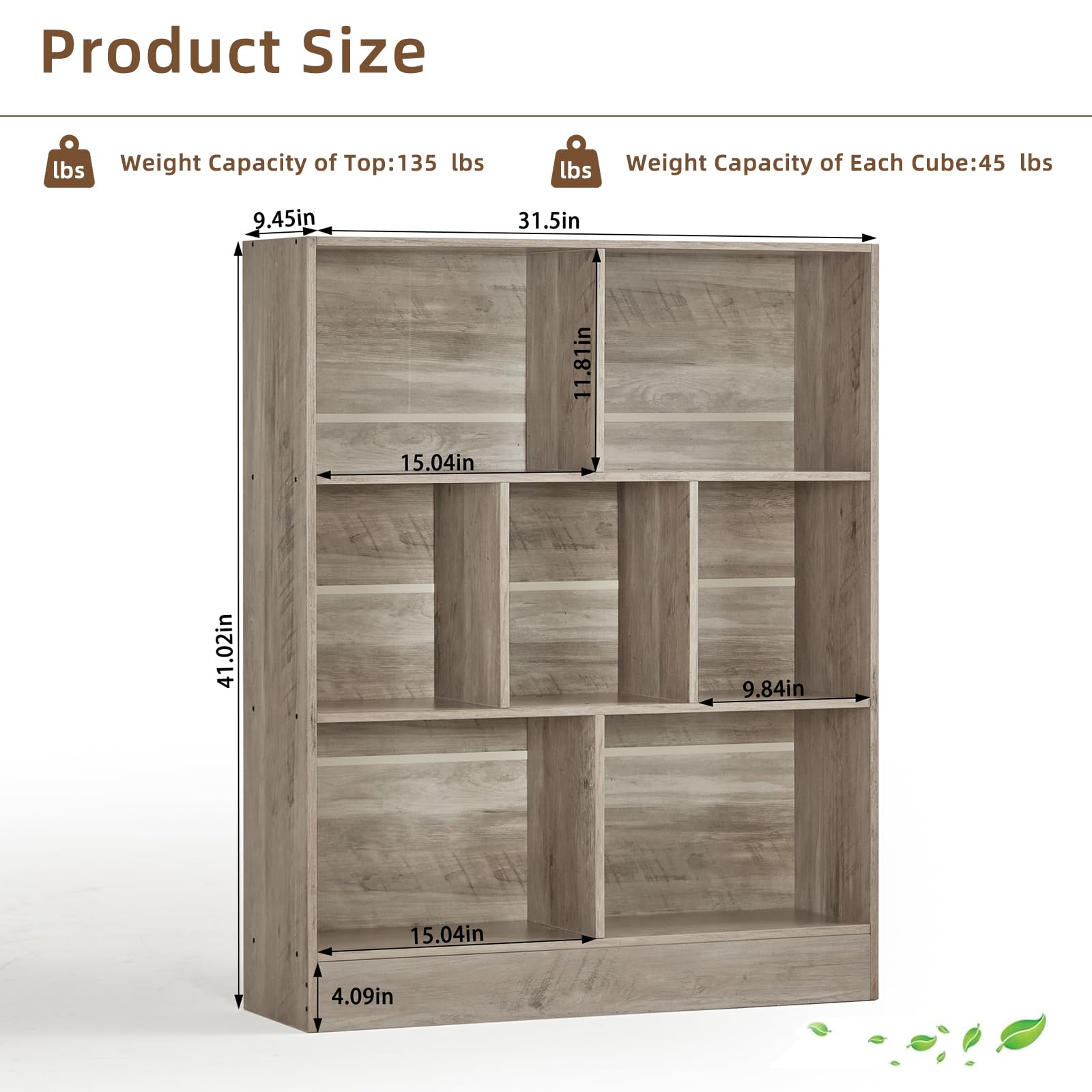 Leyaoyao 7 Cube Bookshelf 
