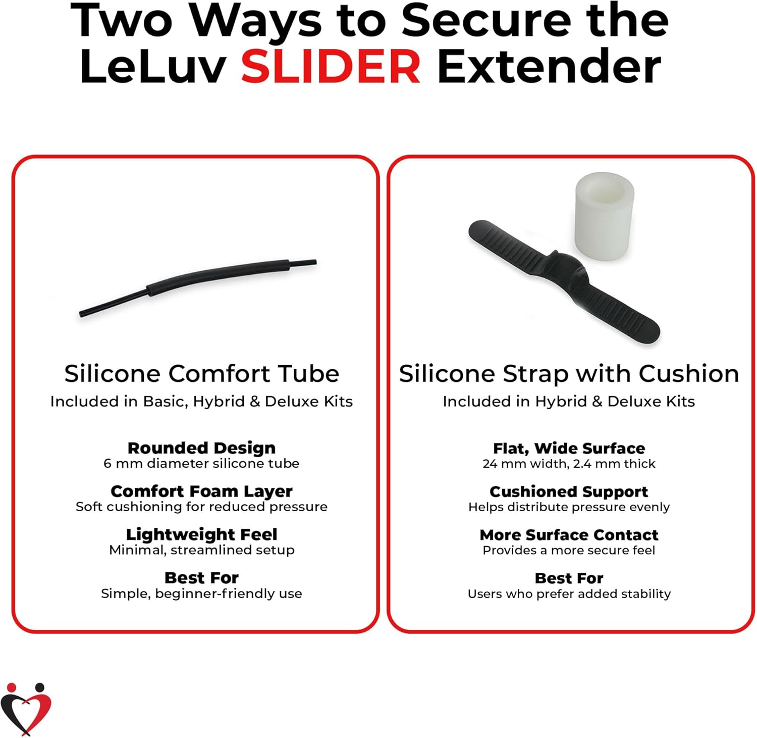 LeLuv Slider Penis Extender - Regular Deluxe Kit Discreet Daily Wear Adjustable Penis Stretcher with Threaded Tension Rods, Penis Sleeves, and Silicone Straps - Penis Stretching Device - Black & Gold