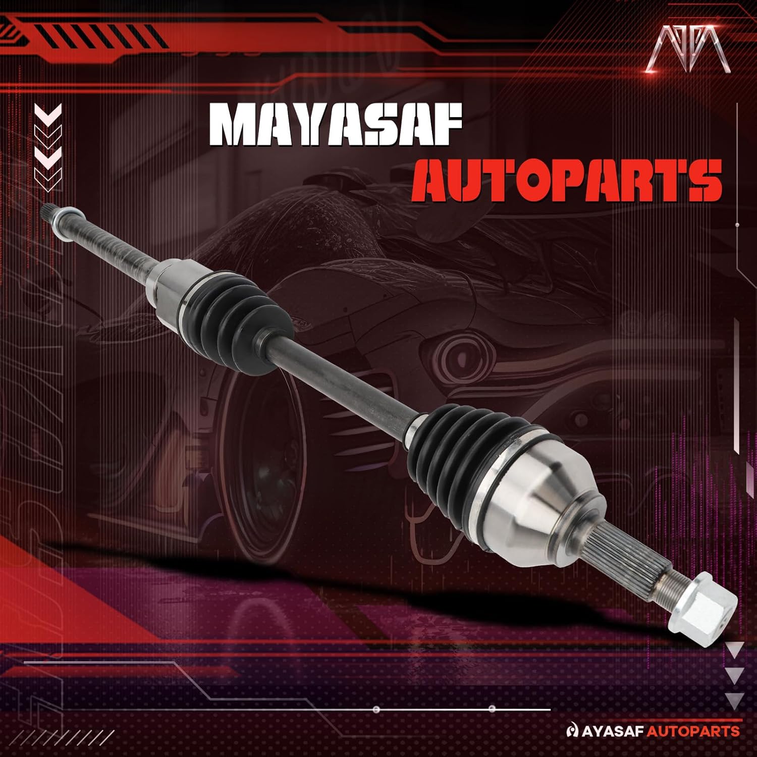 MAYASAF 66-6264 Front Right Passenger Side CV Axle Shaft Assembly Compatible with Nissan Altima 2007-2013, Rogue 2008-2013, Rogue Select 2014-2015