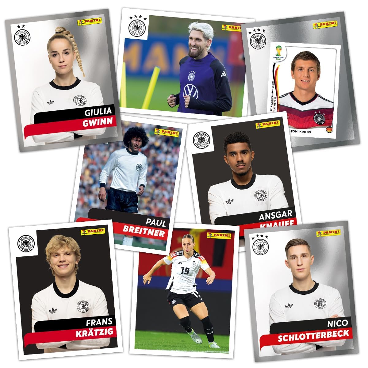 Panini DFB 2025-125 Jahre Fußballgeschichte Stickerkollektion (Box mit 36 Tüten)
