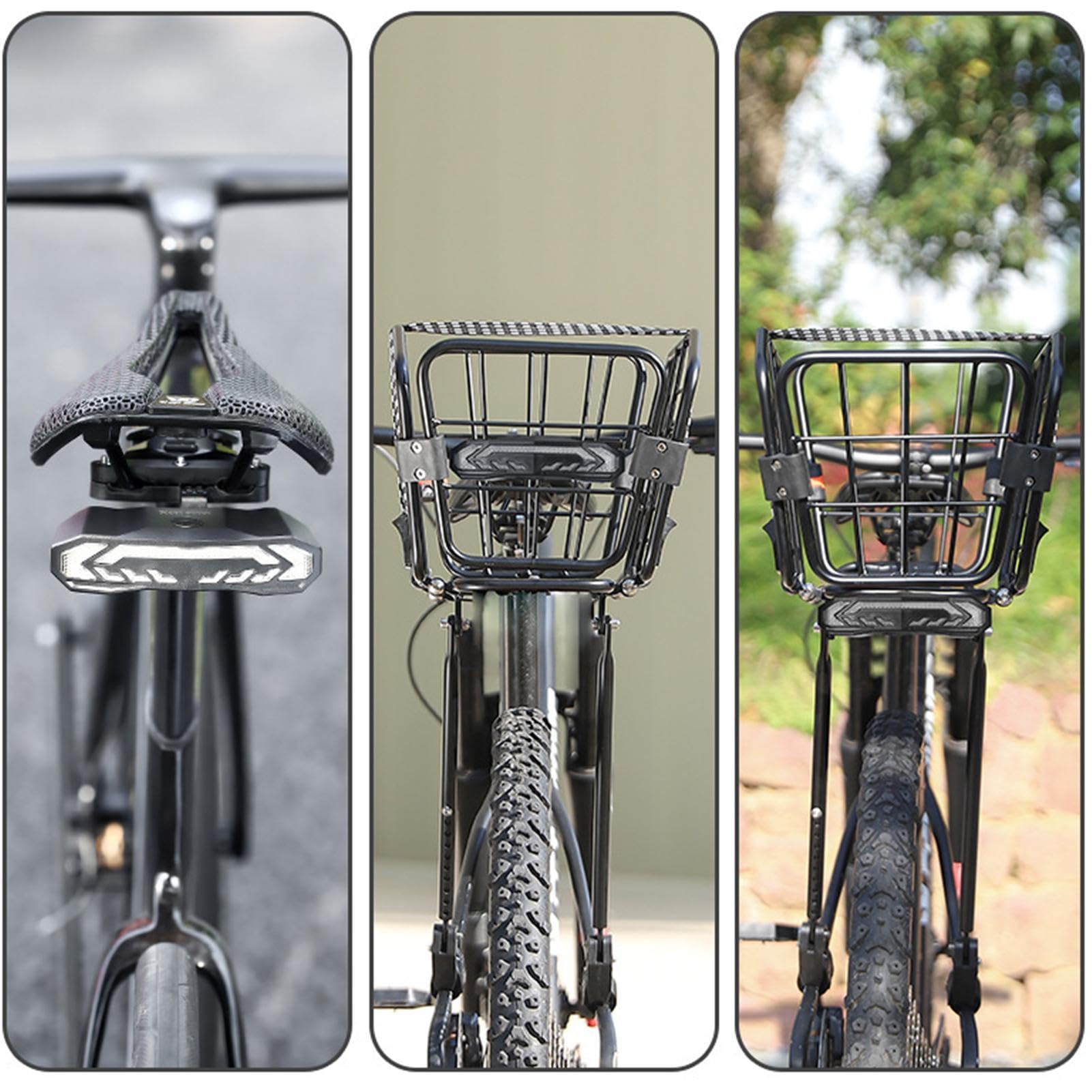 Staffa per luce posteriore per bicicletta - Staffa per luce posteriore per bicicletta leggera, supporto per fanale posteriore per sella per bicicletta | Durevole con portapacchi posteriore per bicicle