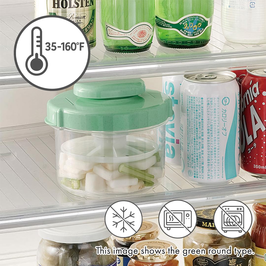 Presse-légumes Tsukemono rond fabriqué au Japon sans BPA (bleu, 1,6 l)