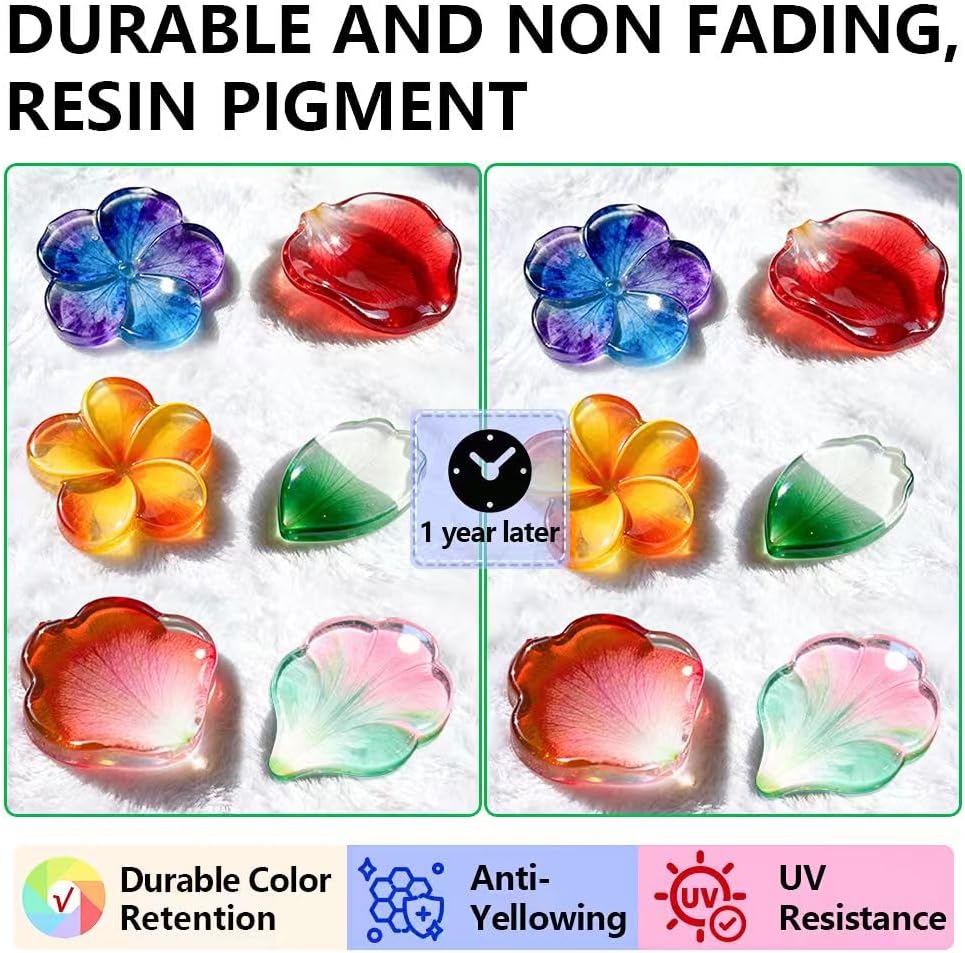 Epoxy Resin Pigments - 30 Colors Resin Color Pigment, Highly Concentrated Liquid Epoxy Resin Dyes for Resin Art, DIY Jewelry Making, Crafts and More. (30 Colors) - Image 3