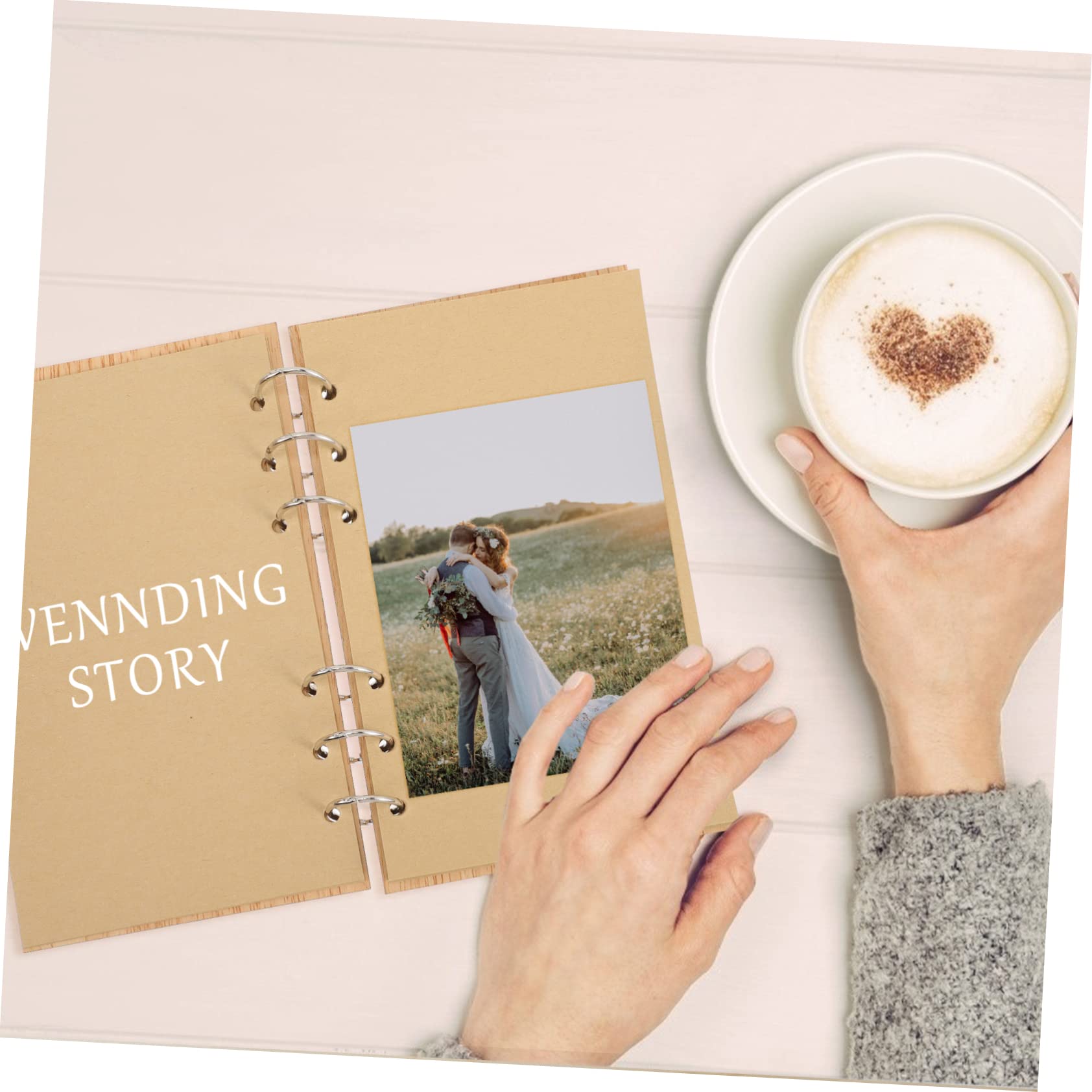 PRETYZOOM 3pezzi Libro Degli Ospiti Per Matrimonio in Legno Notebook Elegante Per Messaggi Degli Invitati Design Rustico e Retro Per Cerimonie e Feste Di Fidanzamento Facile Da Usare e