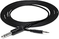 Vista 4 de Hosa CMS-110 0.138 in TRS a 14" TRS Cable de interconexión estéreo TRS, 10 pies