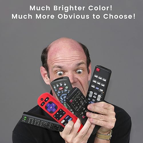 Miniatura 10 de Funda de repuesto para control remoto Roku Voice Remote (oficial) RCA1R, RC-GZ1 - Funda de silicona antideslizante con cordón, brilla en la oscuridad