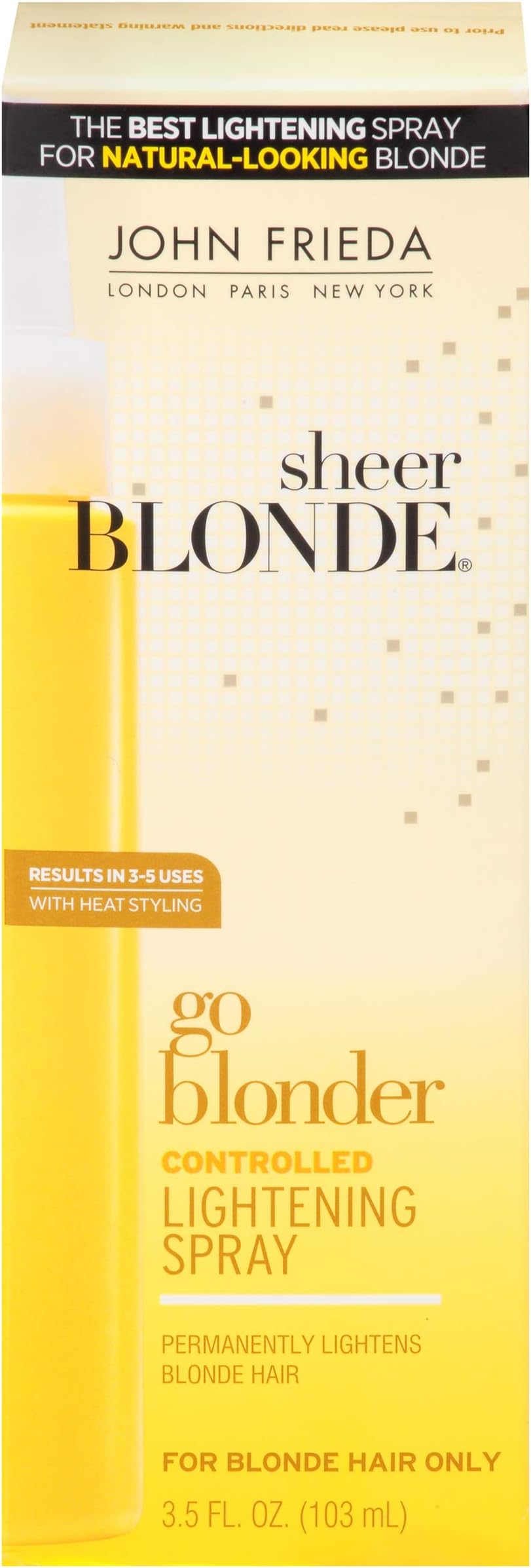 John Frieda Sheer Blonde Go Blonder Lightening Spray, Controlled Hair Lightener to