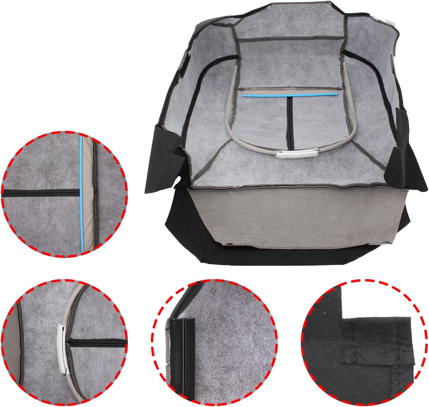 AUTOKAY Driver Bottom Perforated Seat Cover Fits for Ford F250 F350 Lariat 2011-2016