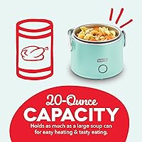 Vista 4 de DASH Hot2Go™ Calentador de alimentos personal (20 onzas) - Aqua