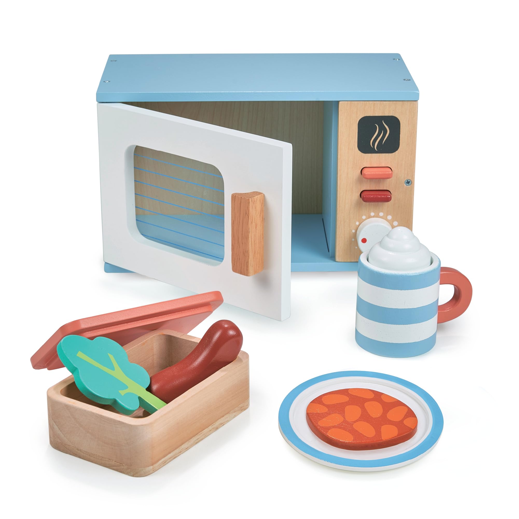 Mentari Toys Wooden Role Play Playsets toys and accessories for children aged 3 years+ (Microwave)