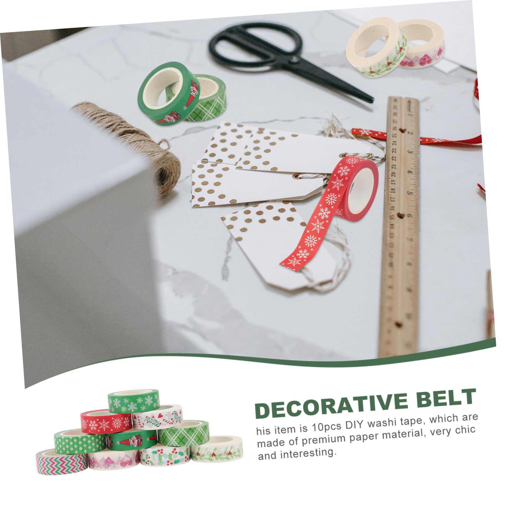 SHINEOFI 30pezzi Washi Tape Decorativi Per Natale Nastro Adesivo Per Con Motivi Casuali Per Artigianato Planner e Scrapbooking