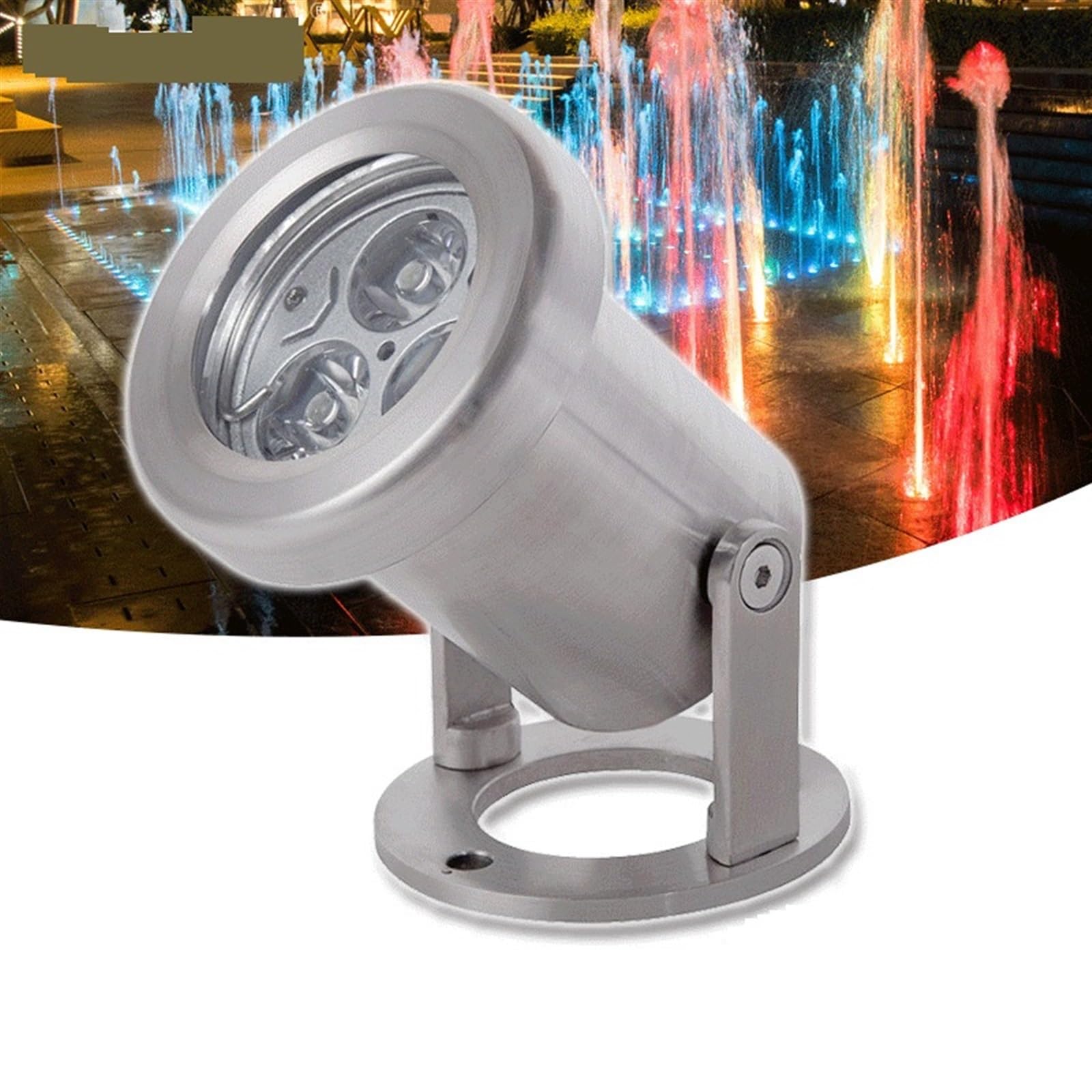 EDEDE Poolbeleuchtung, LED-Brunnen-Unterwasserflutlicht for den Außenbereich, Frühlings-/Fischteich-Scheinwerfer, Gartenlandschaft, Unterwasserlicht für Schwimmbad, Brunnen, Teich, Aquarium(Rood,2W)