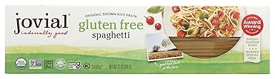 Jovial Gluten Free Brown Rice Pasta Organic - Award-Winning Taste & Texture, Non-GMO, Free of Top 8 Allergens, Vegan Brown Rice Noodles, Made in Italy - Gluten Free Spaghetti, 12 oz