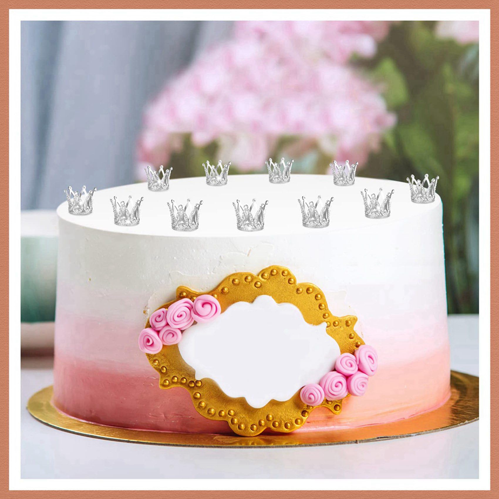 60 Pezzi Torta Topper Mini Piccola Principessa Testa Torta Decorazione per Baby Shower Decor
