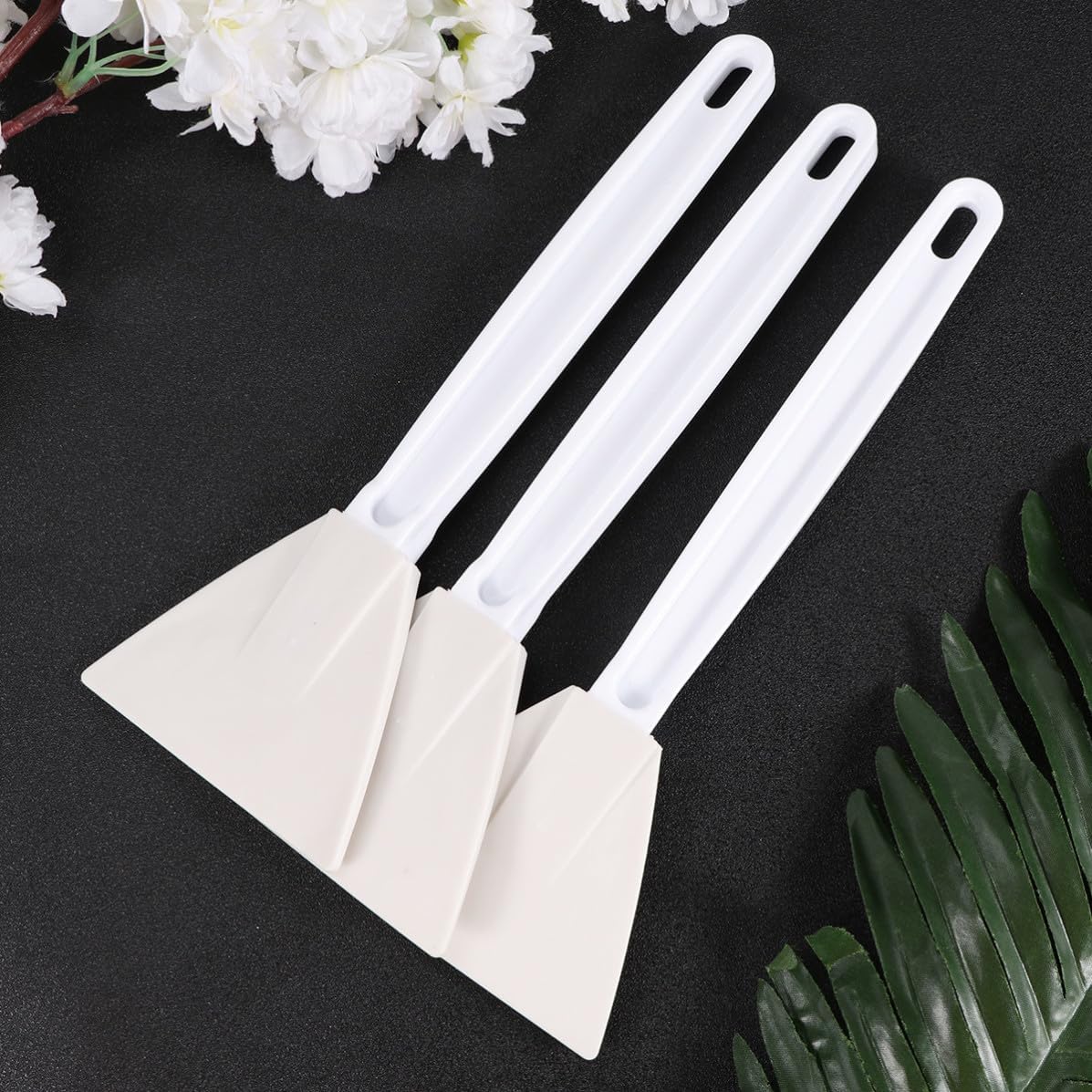 3 Piece Cream Scraper Spatula Set PP for Baking Mixing Scraping