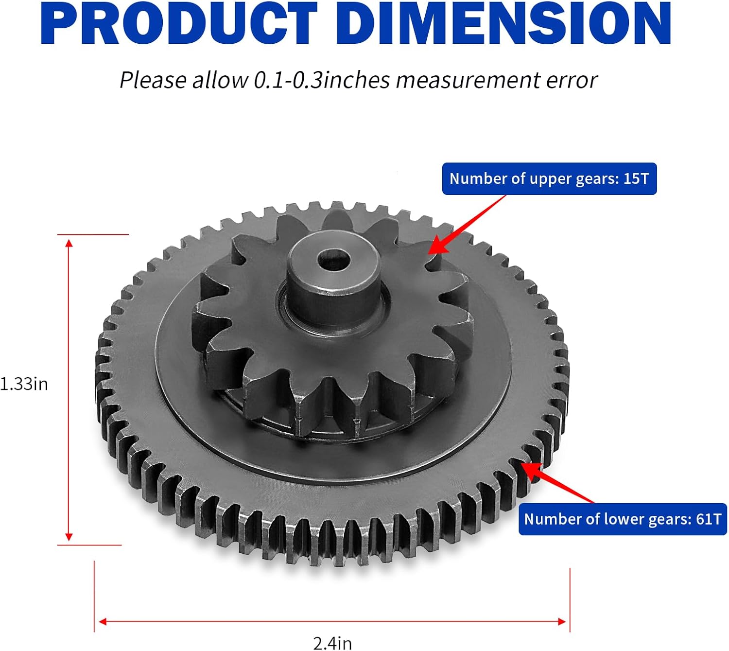 Starter Limiter Gear for Kawasaki Prairie Brute Force Teryx 650 700 750 4x4 4x4i KVF650 KVF700 KVF750 KRF750 KFX700 39076-0005 39076-1076