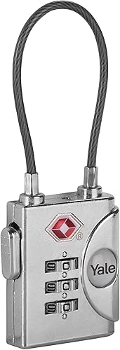 Miniatura 6 de Yale Paquete de 2 cerraduras de equipaje aprobadas por la TSA con combinación para viajes, mochila, maleta y accesorios de acero
