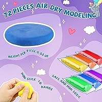 Vista 2 de 72 unidades de arcilla seca al aire de 2.38 libras, modelado a granel, arcilla mágica de modelado de espuma ultraligera para niños y adultos