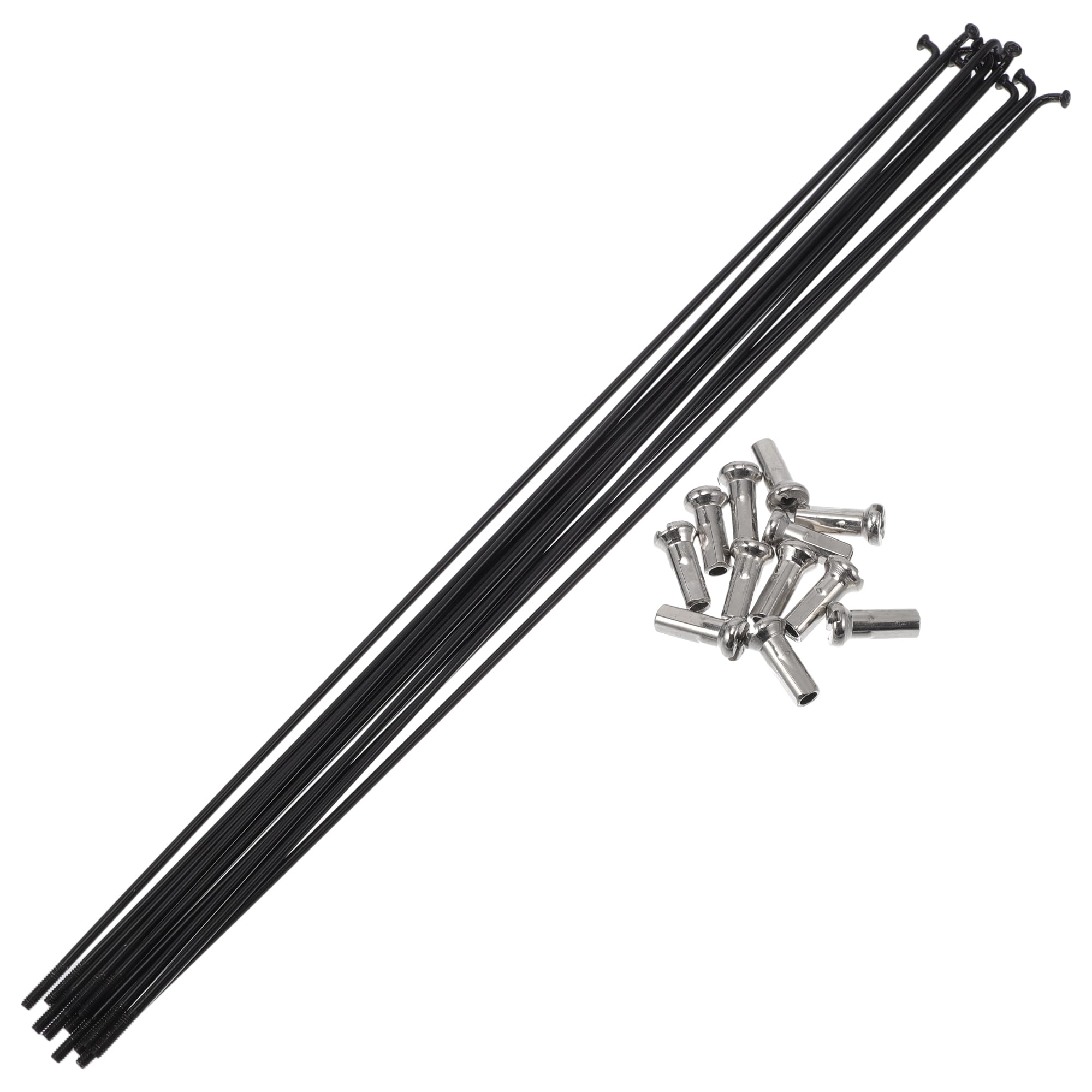 A ABSOPRO Bicycle Spokes 14G 304 Stainless Steel Black 1 Set 271mm Length