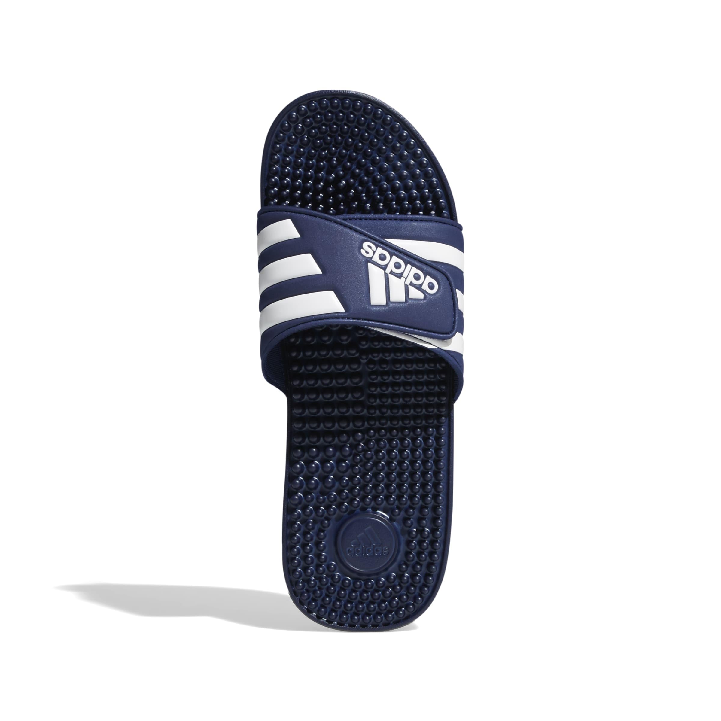 adidas Unisex-Adult Adissage, Dark Blue/White/Dark Blue, 6/7