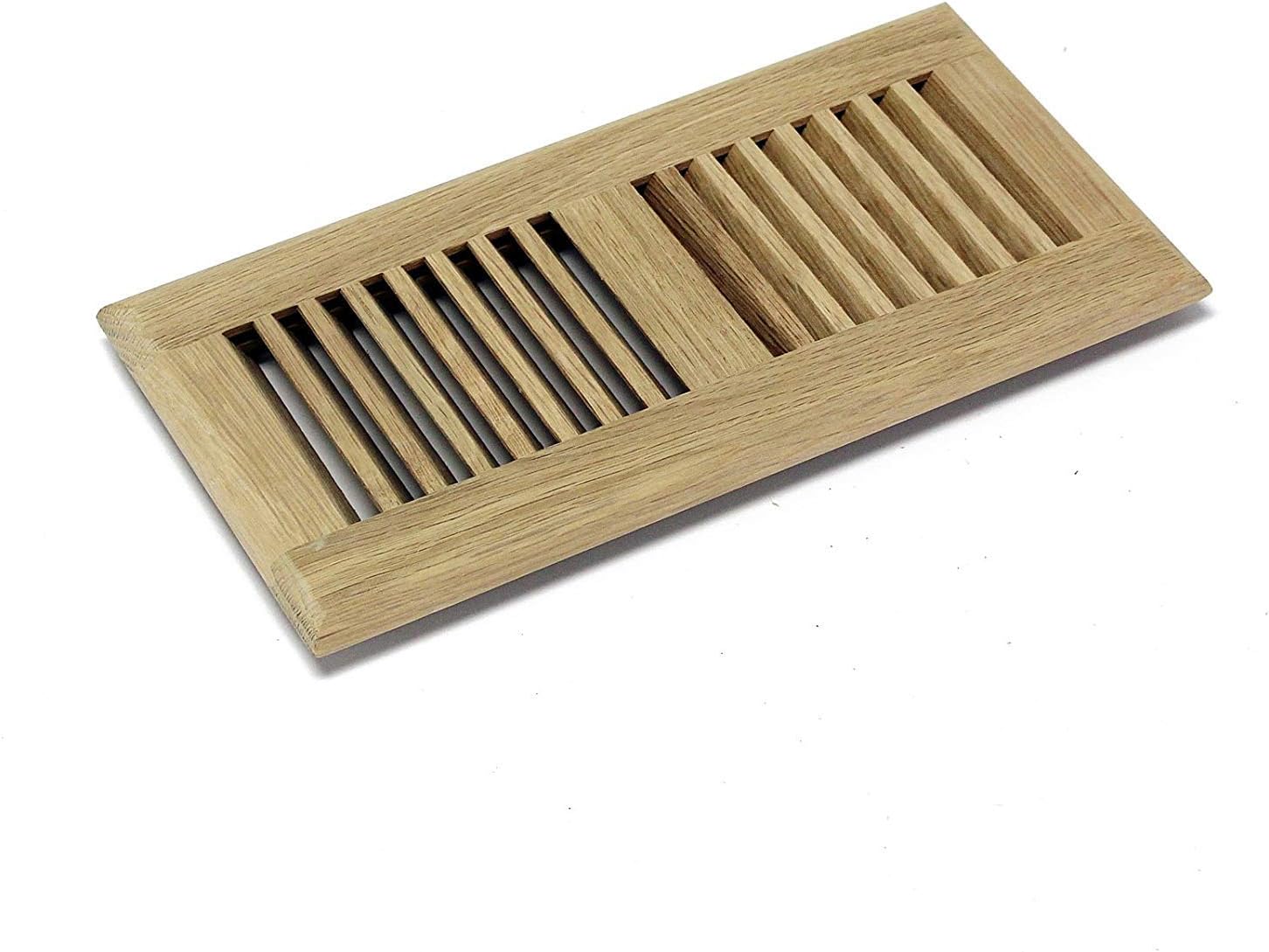 WELLAND Vents Fit for a Duct Opening of 4X14 Inch,White Oak Wood Self