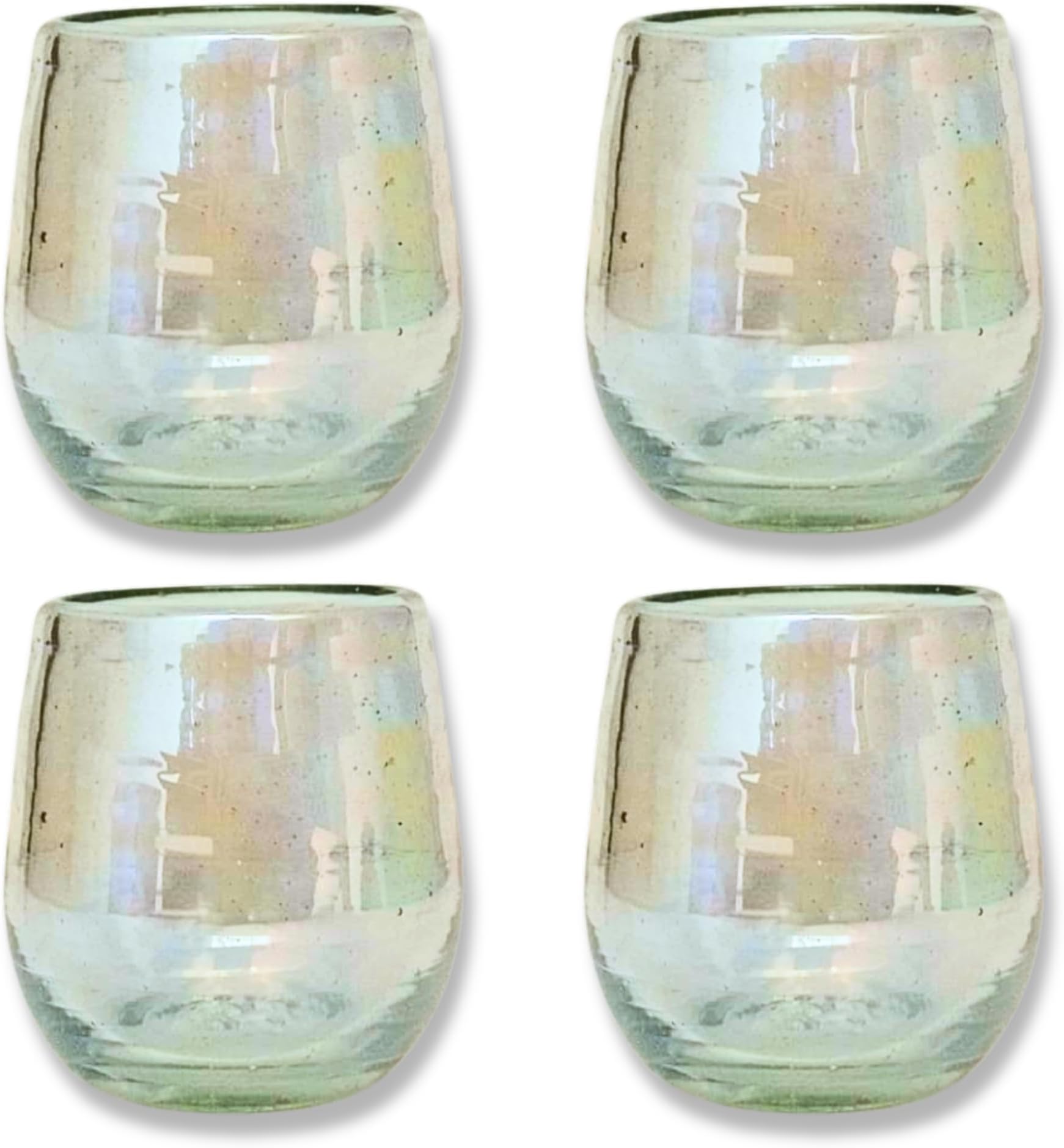 Mexican Barrel Shot Glasses, Hand Blown Tequila Set, Unique Barrel-Shaped Glasses (Crystal)