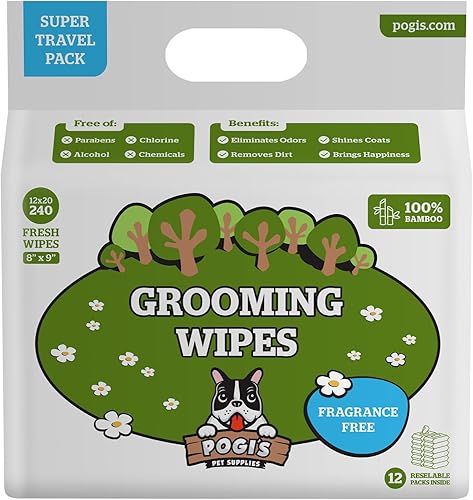 Miniatura 8 de Pogi's Grooming Wipes Home & Travel Bundle - 100 toallitas de aseo para el hogar y paquetes de 240 unidades para viajes