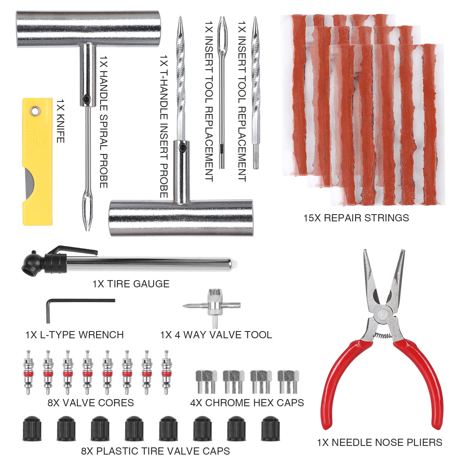 Lot De 3 Mèches Alésoirs Pour Réparation De Pneus - Diamètres 3mm, 4.5mm, 6mm - Acier Allié, Pour Perceuse - 3