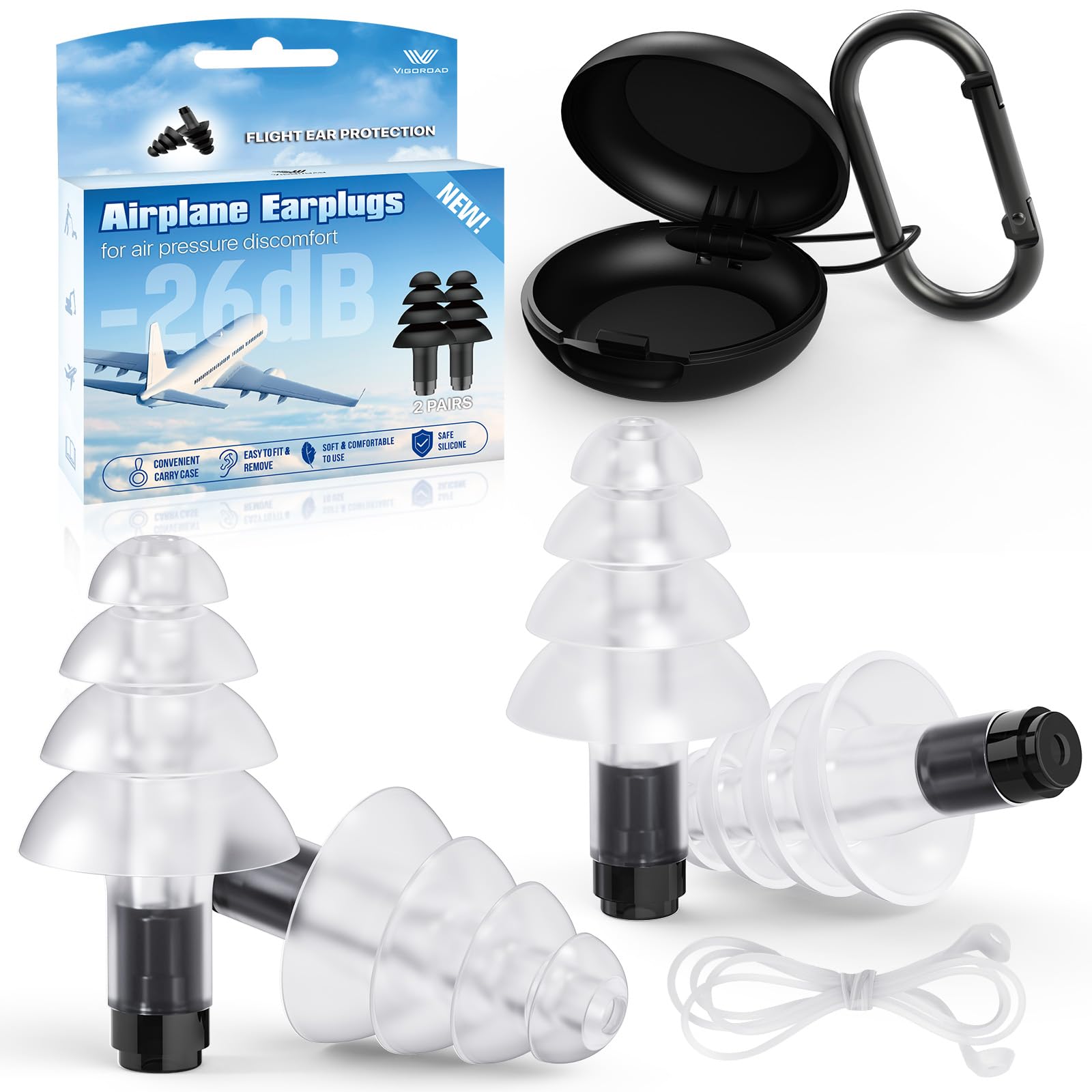 VIGOROAD Airplane Ear Plugs