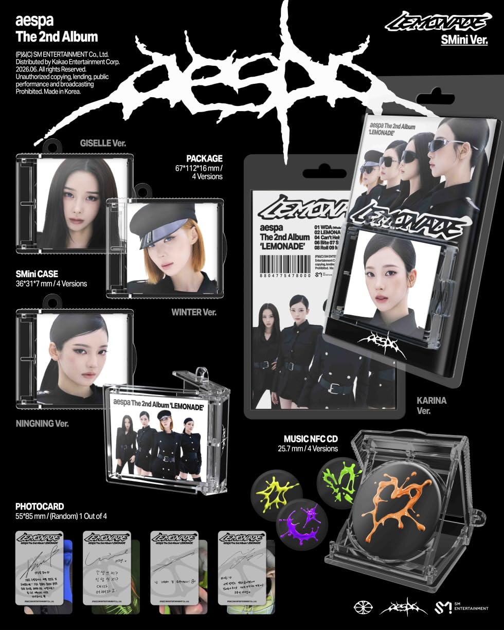 Amazon.co.jp: [ SMini Ver. ] aespa - 2nd Album [ LEMONADE ] 輸入品