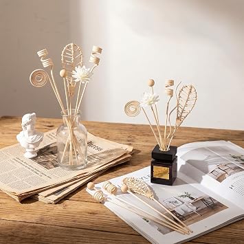 12 PCS Reed Diffuser Stick Rattan Flower Reed Fragrance Diffuser