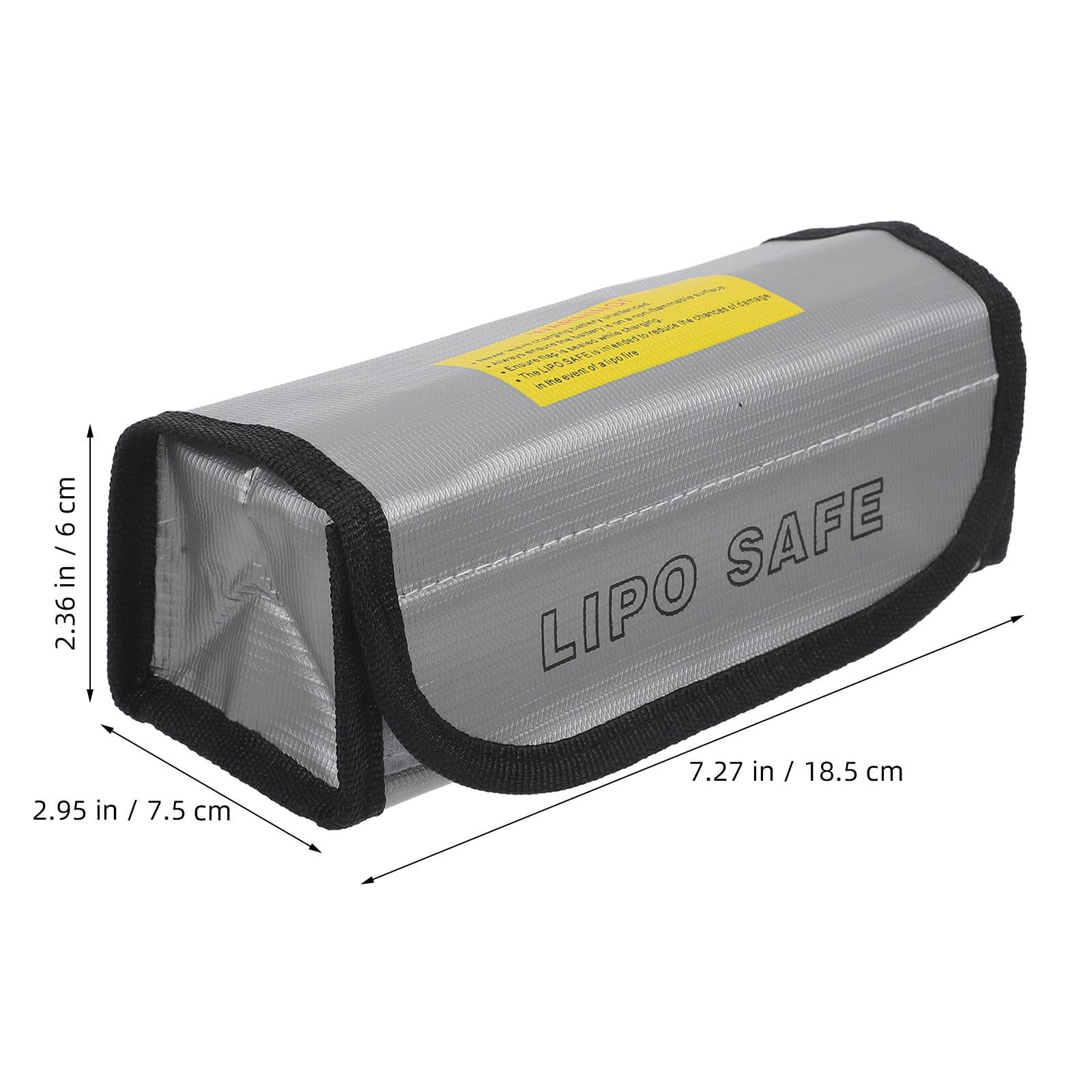 Sosoport 8 Pezzi Borsa 7,3x3 Pollici Ignifuga di Sicurezza per Batterie al Litio